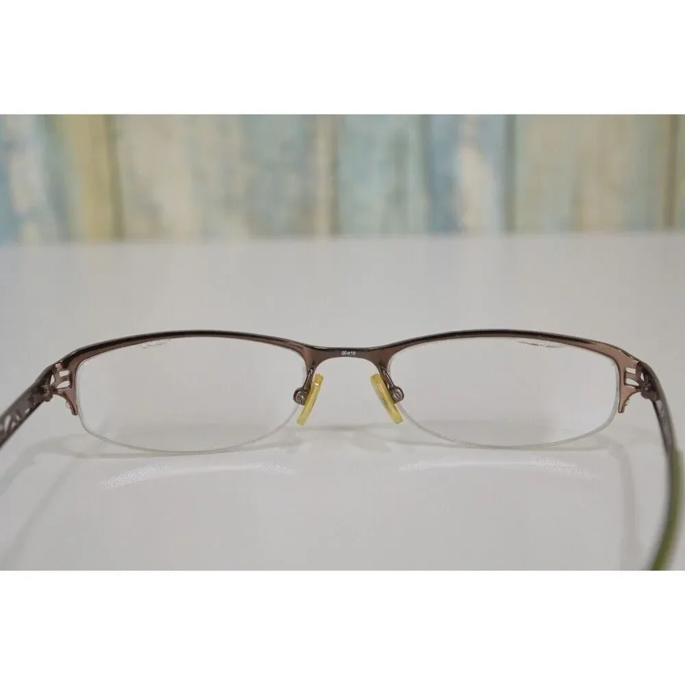 Guess Women's Glasses 1504 Cat Eye 37 Frame Grooved Metal 50 18-135 Eyeglasses